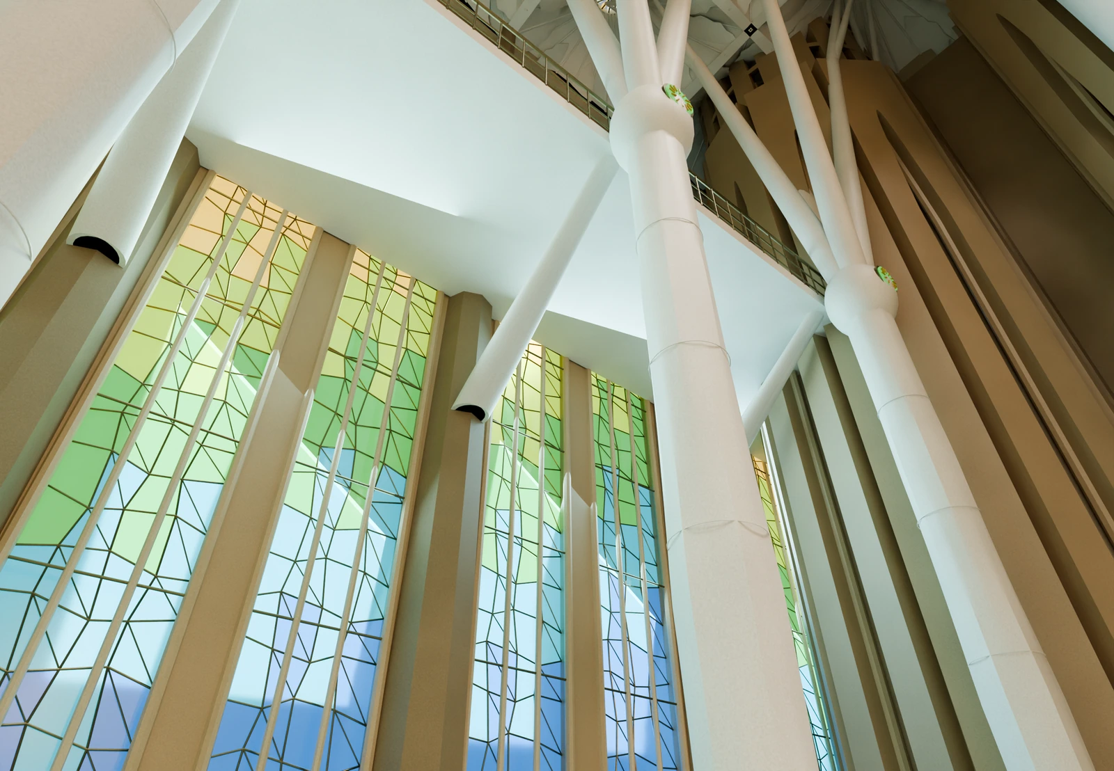 Sagrada Família: Barevné vitráže