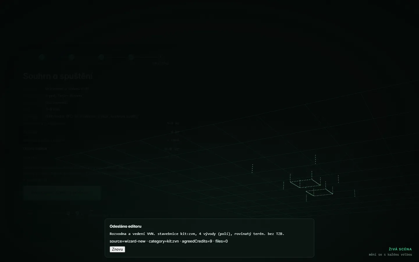Generation card with the AI team’s steps