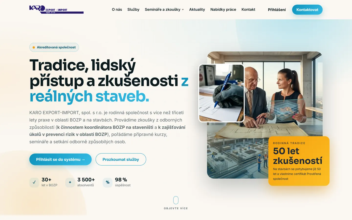 KARO EXPORT-IMPORT — nový systém