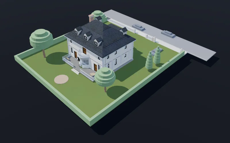 Prvorepubliková vila - Poriadok aplikovanej ornamentiky: sokel, šambrány, nárožné kvádrovanie a rímsy ako skutočná geometria.